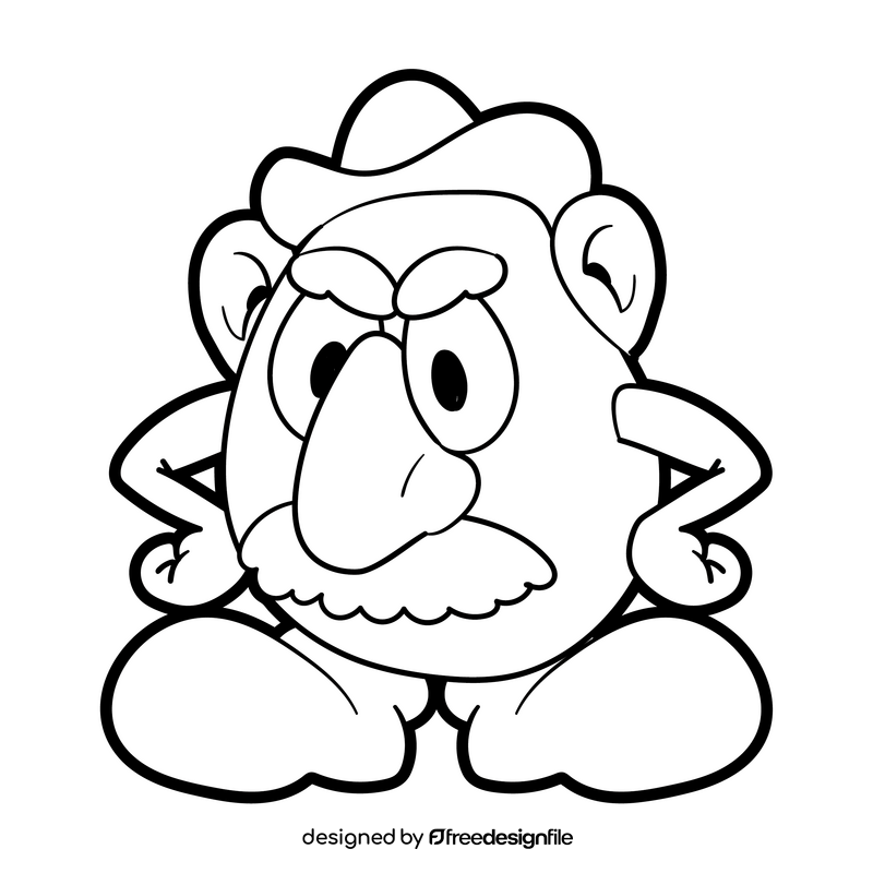 Toy Story cartoon black and white clipart