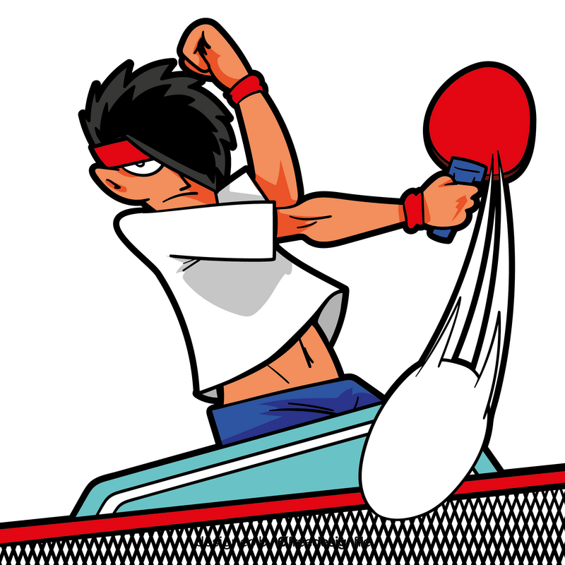 Table tennis cartoon clipart