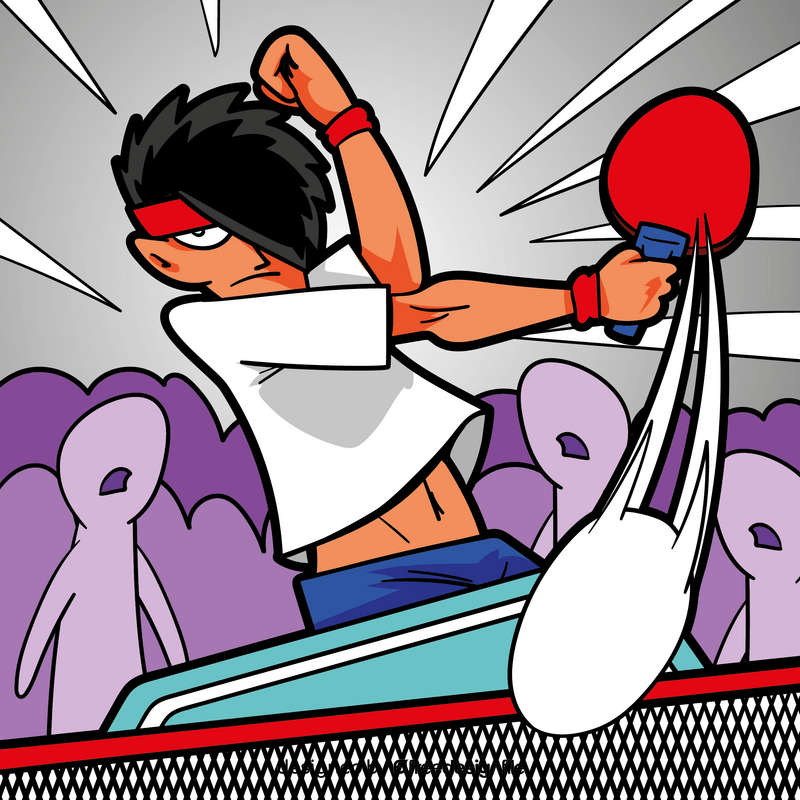 Table tennis cartoon vector
