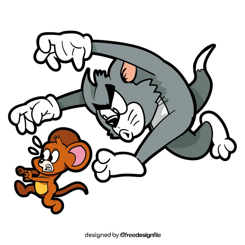 Tom and Jerry cartoon clipart