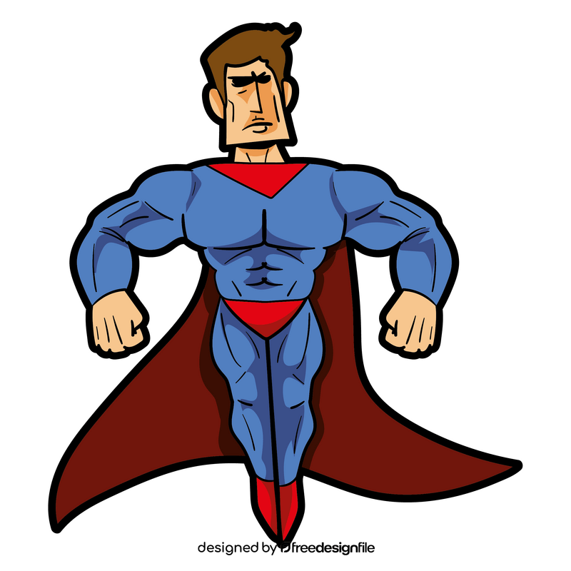Superman cartoon clipart