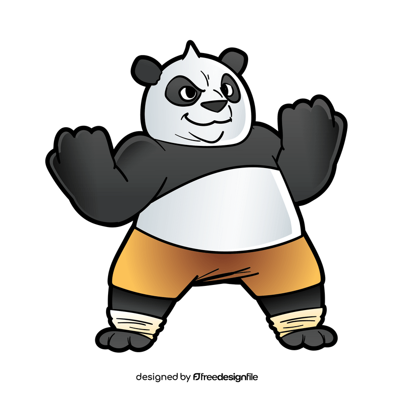 Kung Fu Panda cartoon clipart