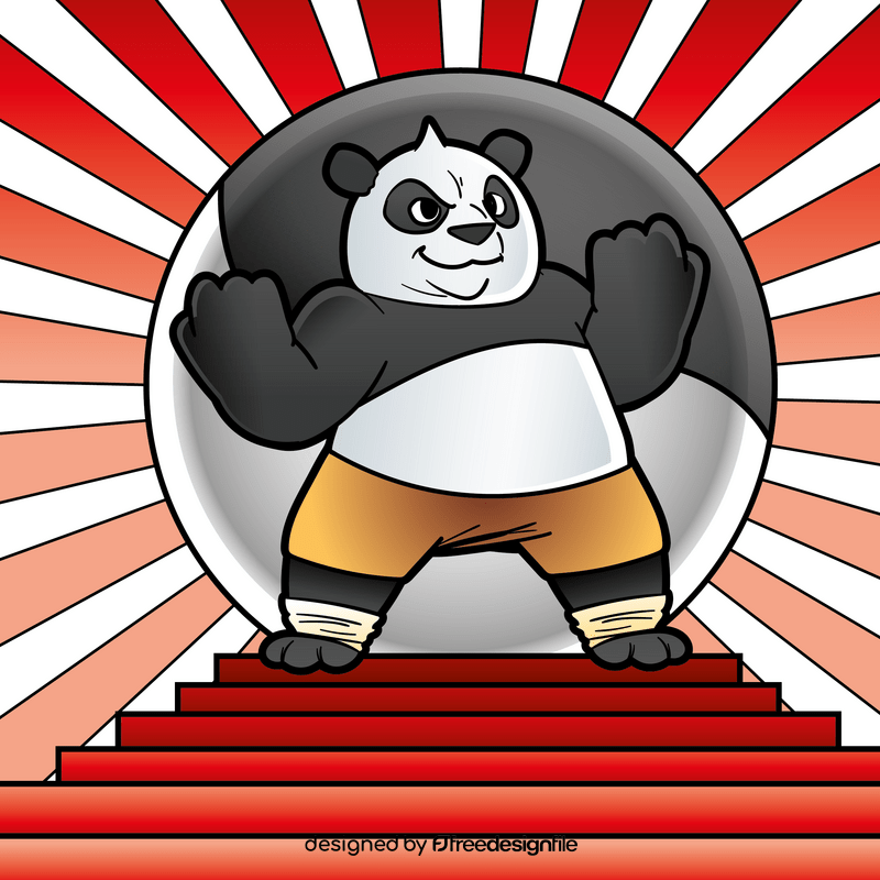 Kung Fu Panda cartoon vector
