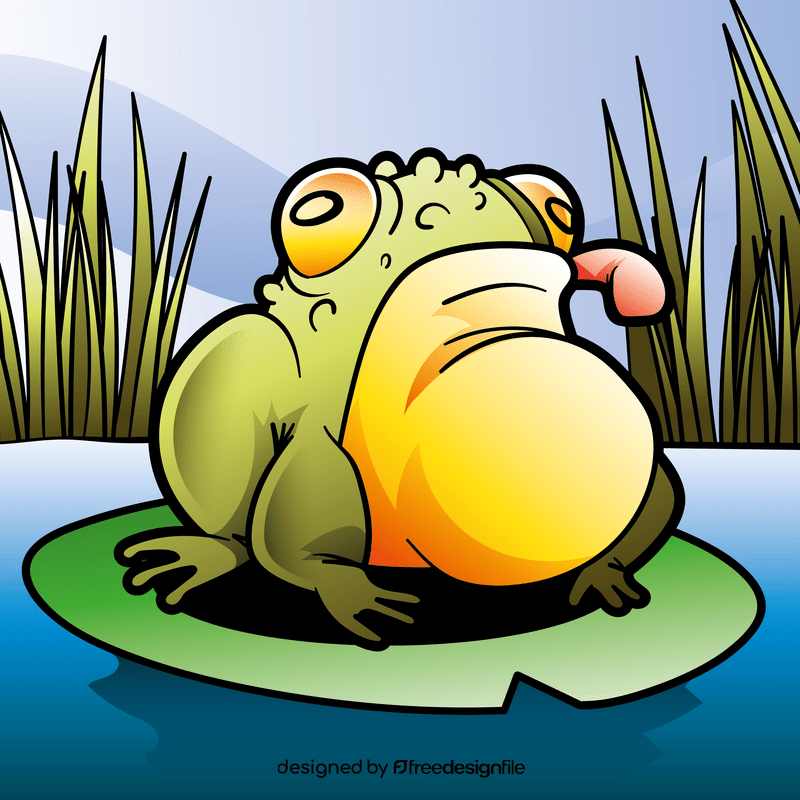 Frog cartoon vector