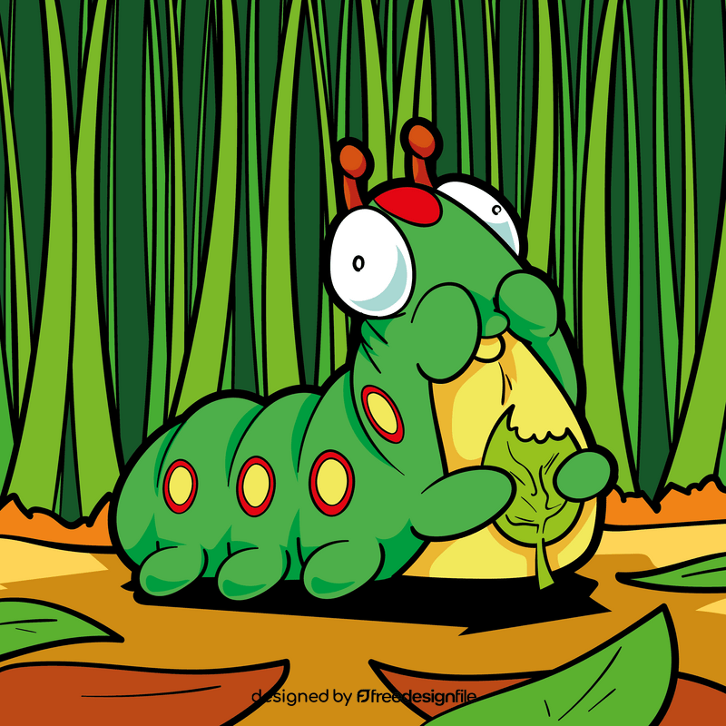 Caterpillar cartoon vector