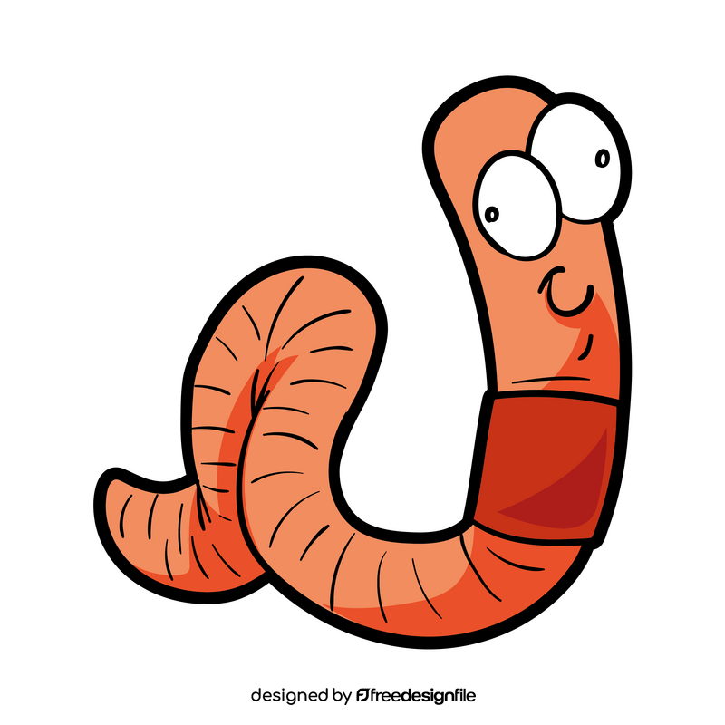 Earthworm cartoon clipart