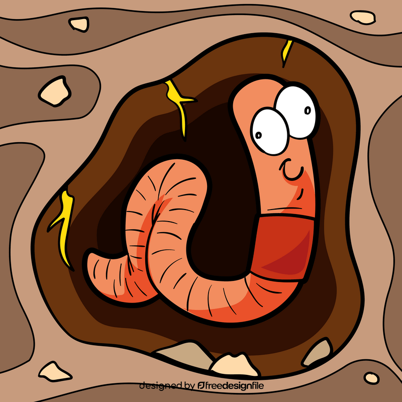 Earthworm cartoon vector