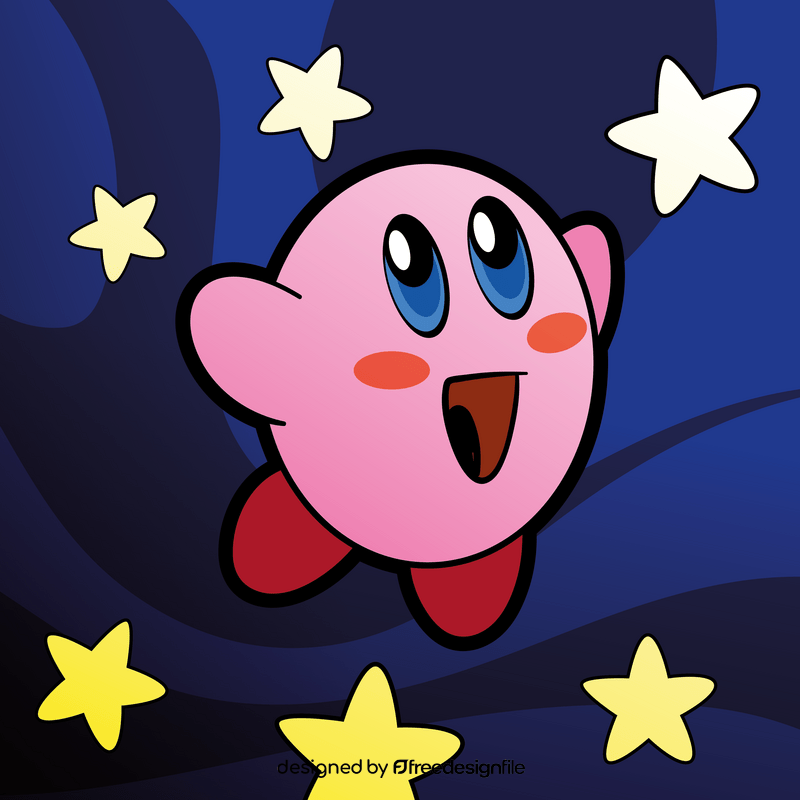 Kirby cartoon vector