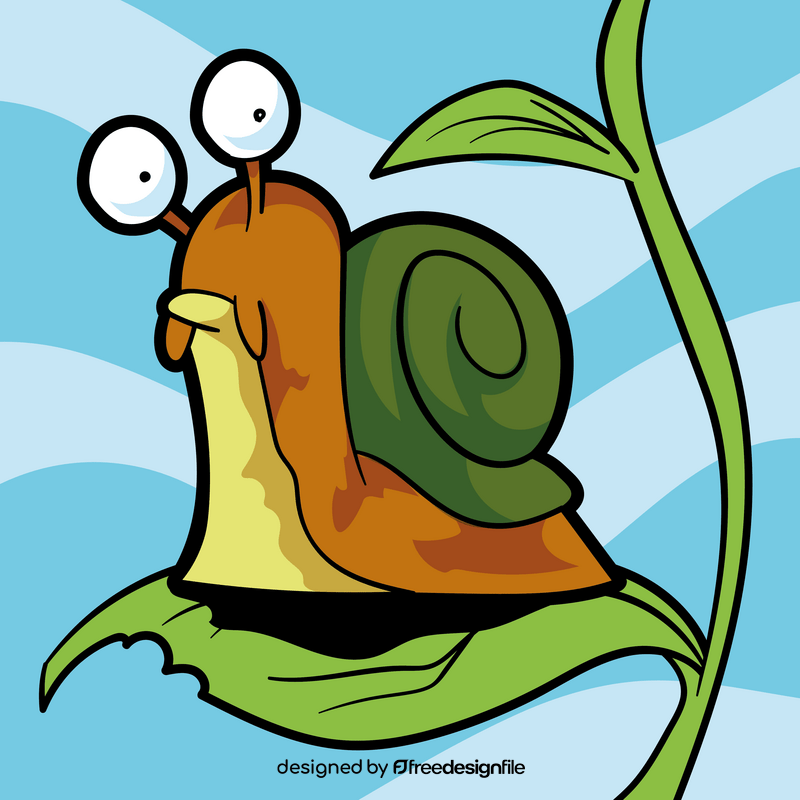 Slug cartoon vector