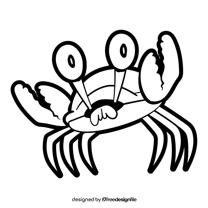 Crab Cartoon Black And White Clipart Free Download