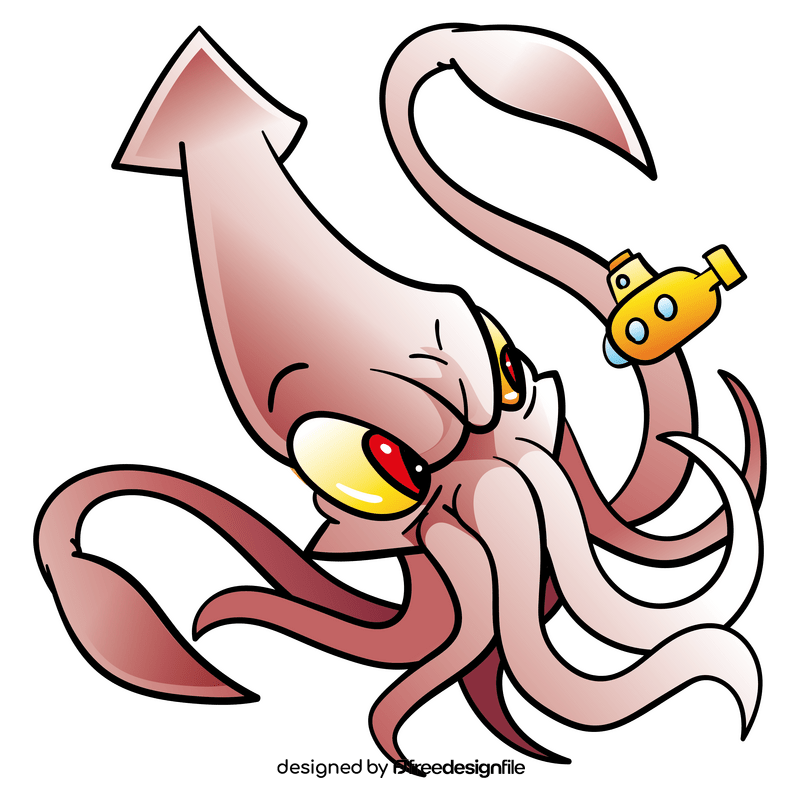 Kraken cartoon clipart