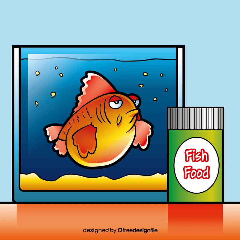 Golden fish cartoon vector