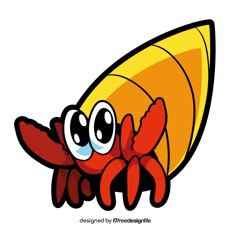 Hermit crab cartoon clipart
