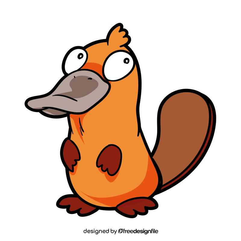 Platypus cartoon clipart