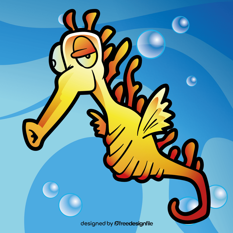 Seahorse cartoon vector