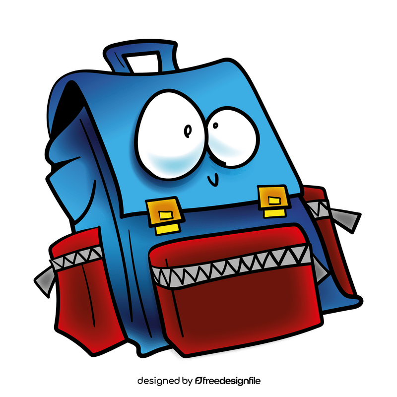 Backpack cartoon clipart