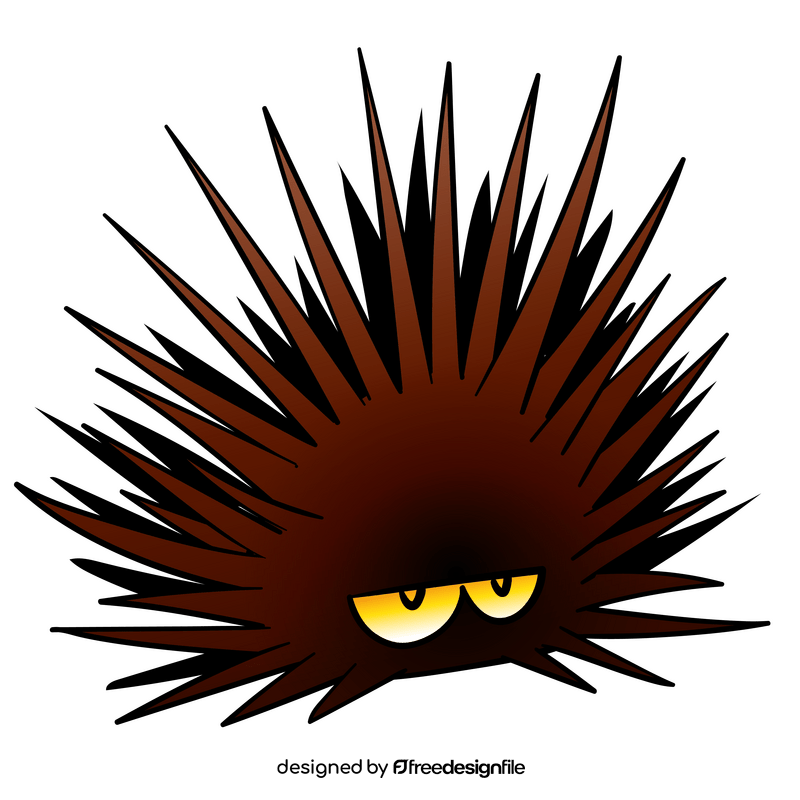 Sea urchin cartoon clipart