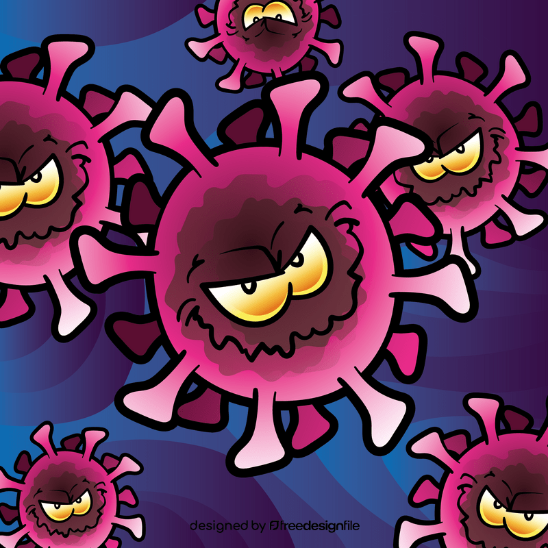 Virus cartoon vector
