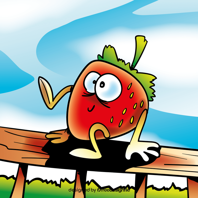 Strawberry cartoon vector
