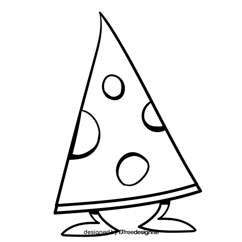 Cheese cartoon black and white clipart