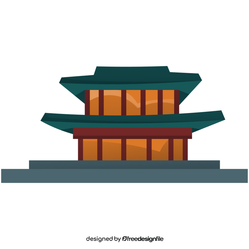 Korea temple clipart