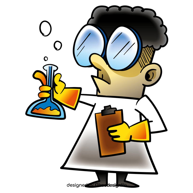 Scientist cartoon clipart