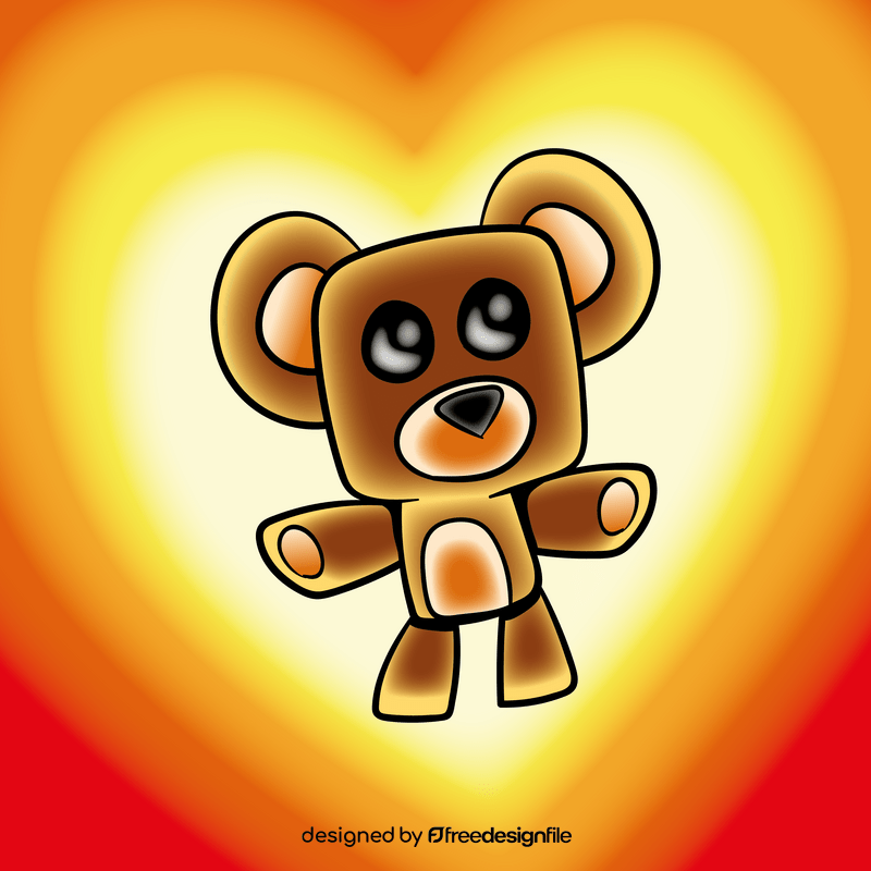 Teddy bear cartoon vector