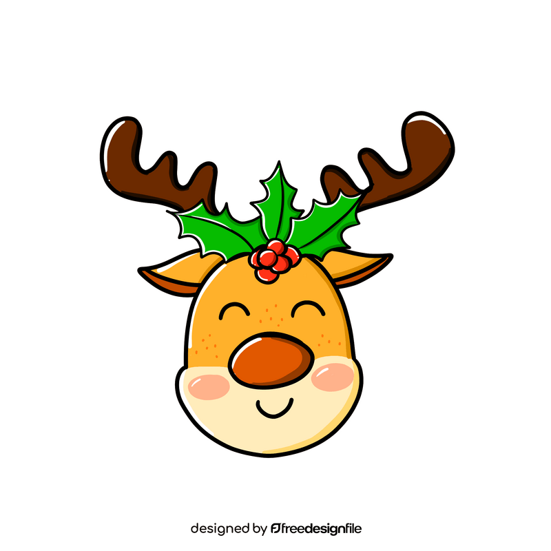 Christmas Reindeer head clipart