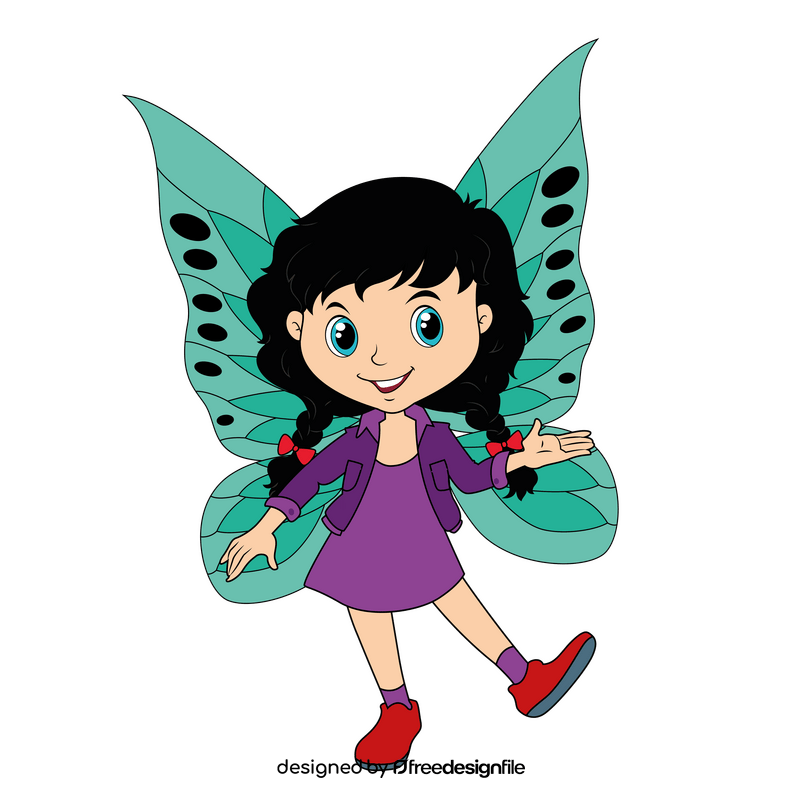 Little girl fairy clipart
