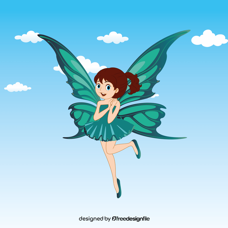 Cute girl fairy vector