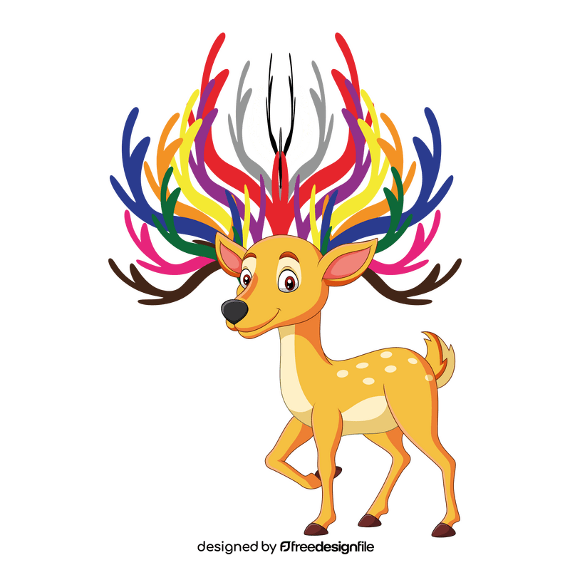 Cartoon deer clipart
