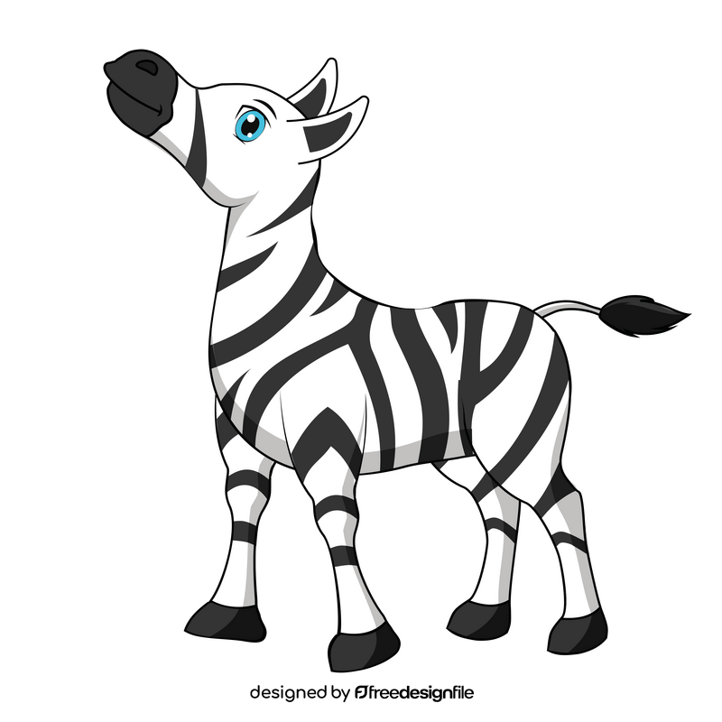 Cartoon zebra clipart