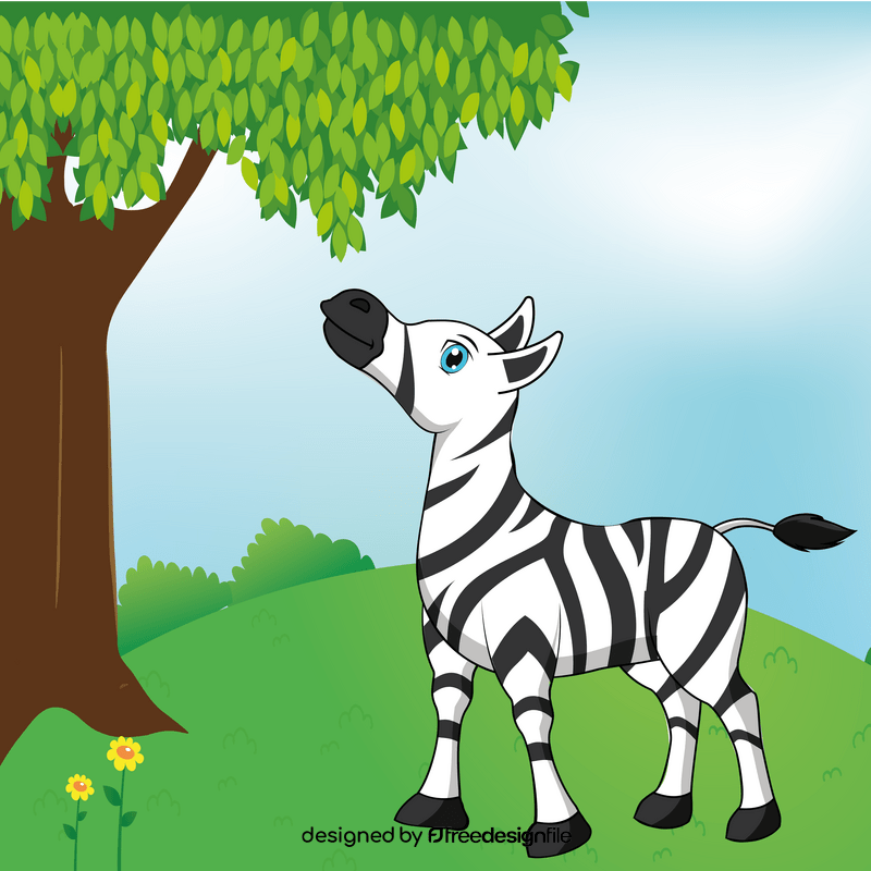 Cartoon zebra vector