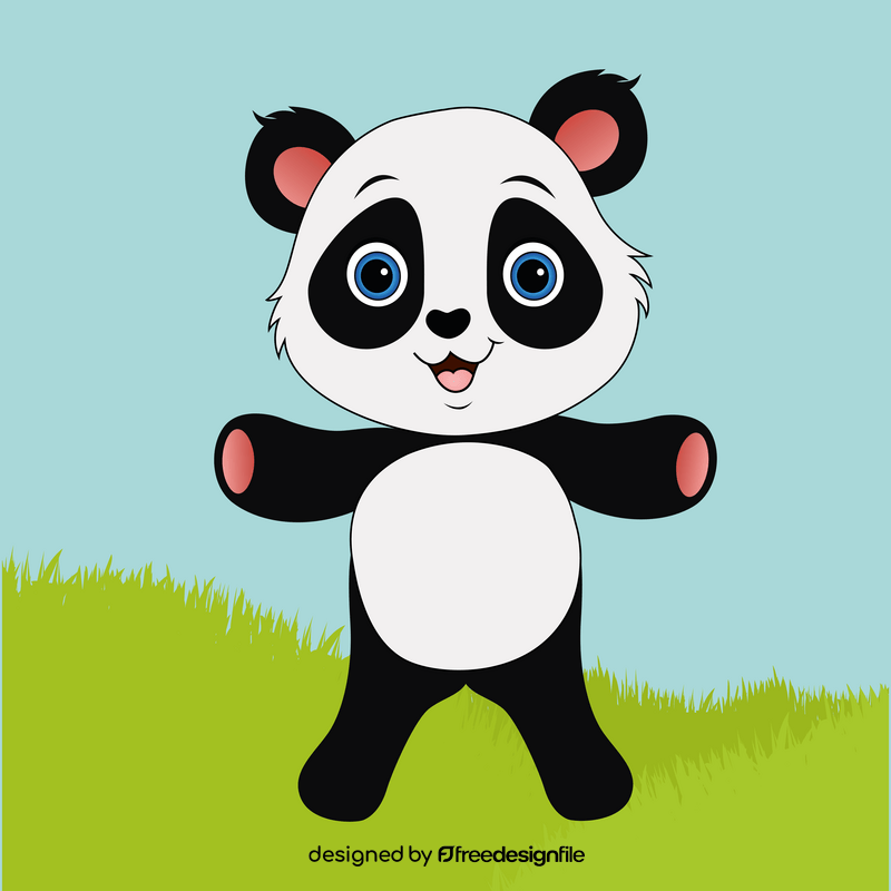 Cartoon panda vector