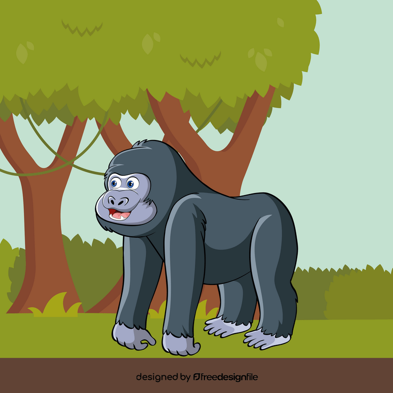 Cartoon gorilla vector