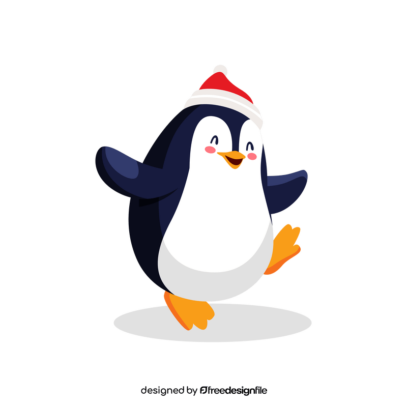 Merry christmas, cute penguin clipart