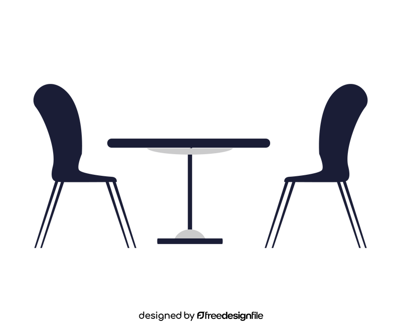 Chair and table clipart