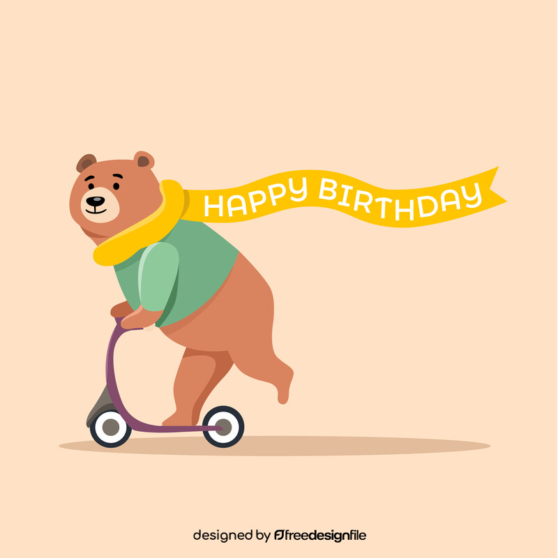 Happy birthday bear vector