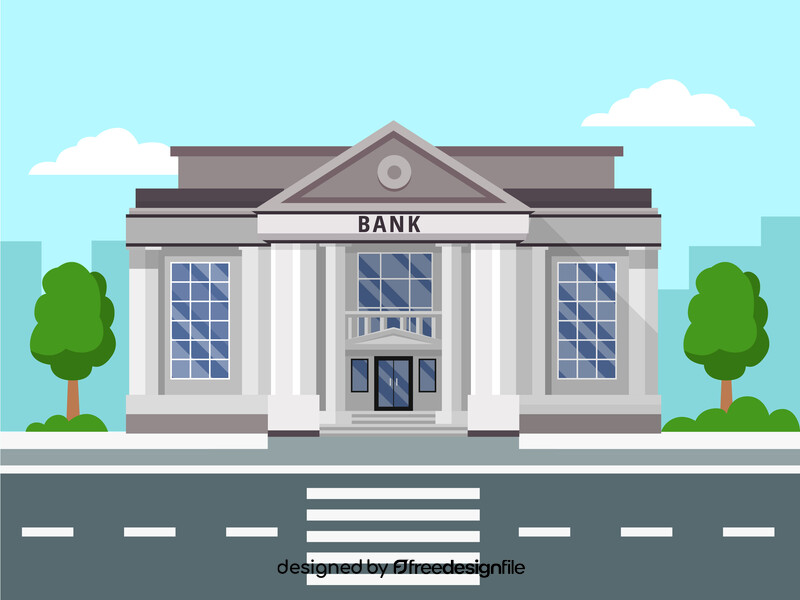 Bank building vector