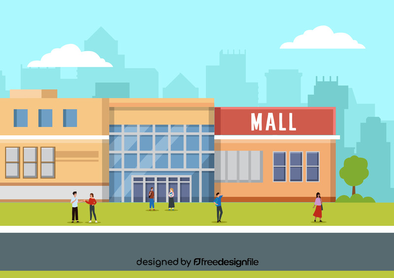 Shopping mall vector