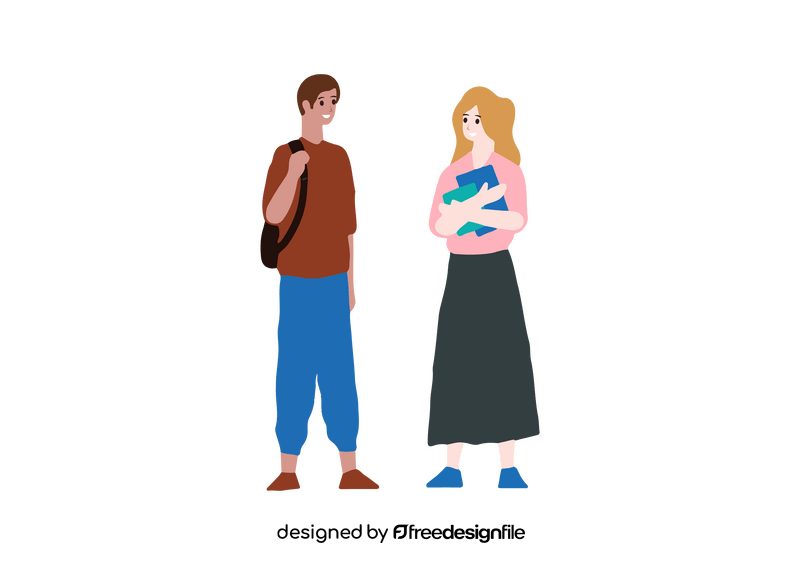 Boy and girl clipart