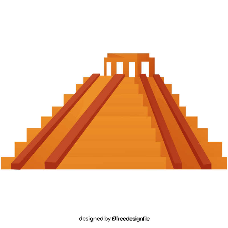 Chichen Itza pyramid clipart