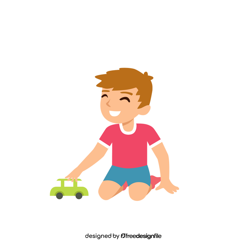 Child playing toy clipart