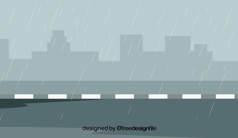 Rainy street vector