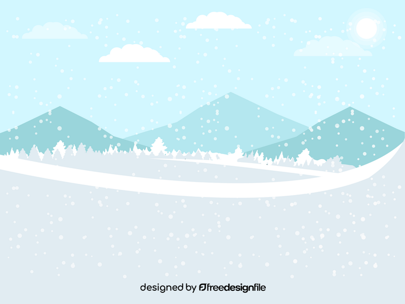 Winter scene vector