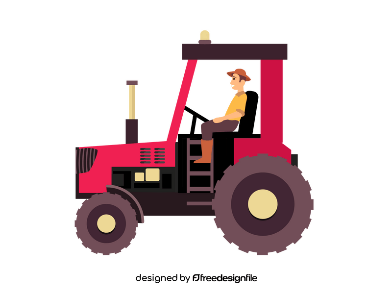 Farm tractor clipart