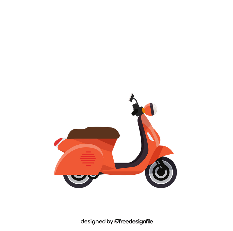 Red scooter clipart
