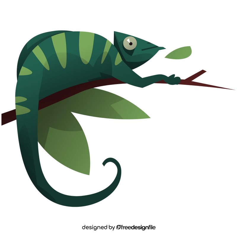 Madagascar chameleon clipart