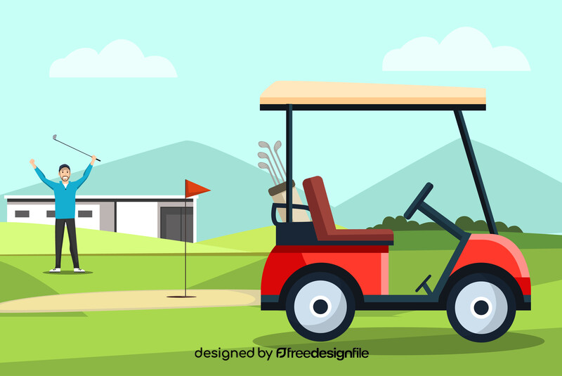Golf cart vector