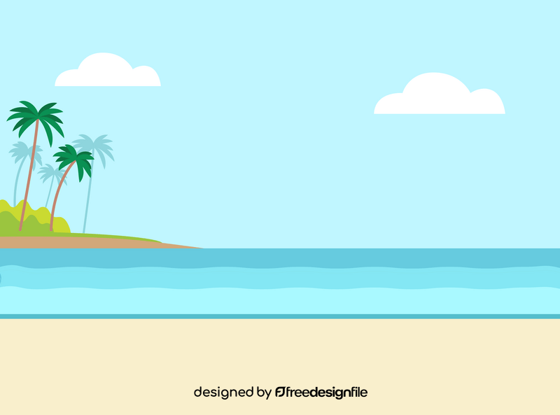 Beach view vector